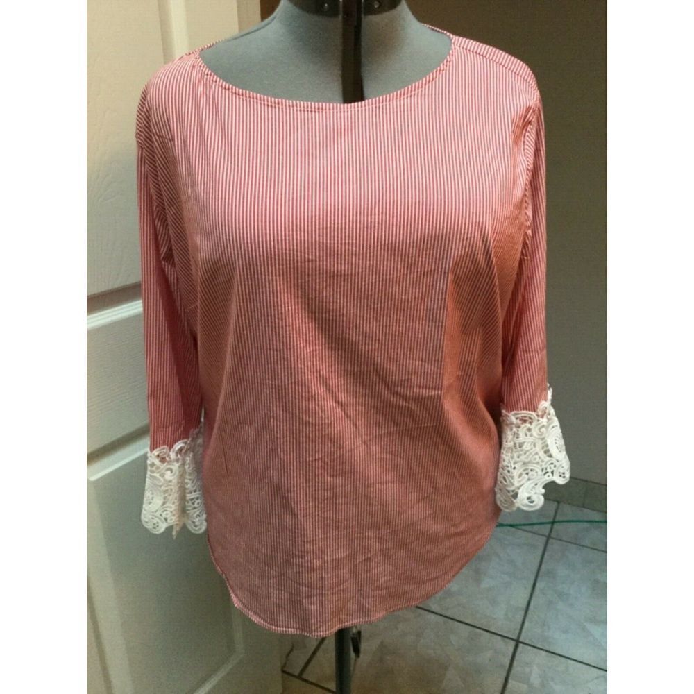 - p womens GRAND&GREENE red  plus size top 2x